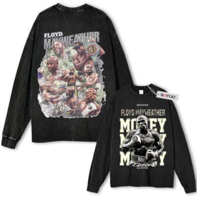 Floyd Mayweather,"The money" Grahpic Vintage Long Sleeve Tee