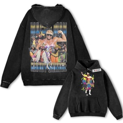 Randy Savage, "Mancho man" Wrestling Graphic Vintage Hoodie