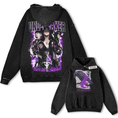 The Undertaker Wrestling Graphic Vintage Hoodie