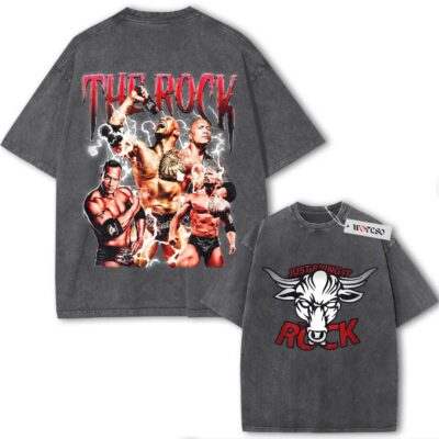 The Rock, "Just Bring It" Wrestling Graphic Vintage Tee