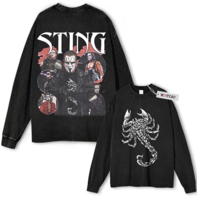 Sting, "Scorpion" Wrestling Grahpic Vintage Long Sleeve Tee